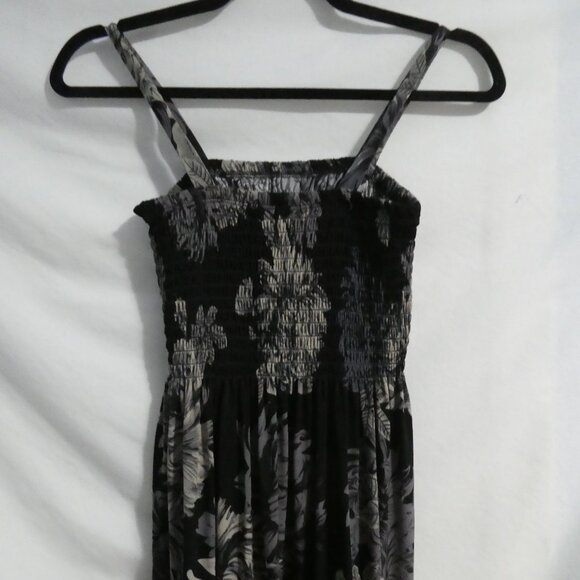 CANDY COUTURE | medium | Black and Grey Spaghetti Strap High Low Dress - Picture 14 of 16